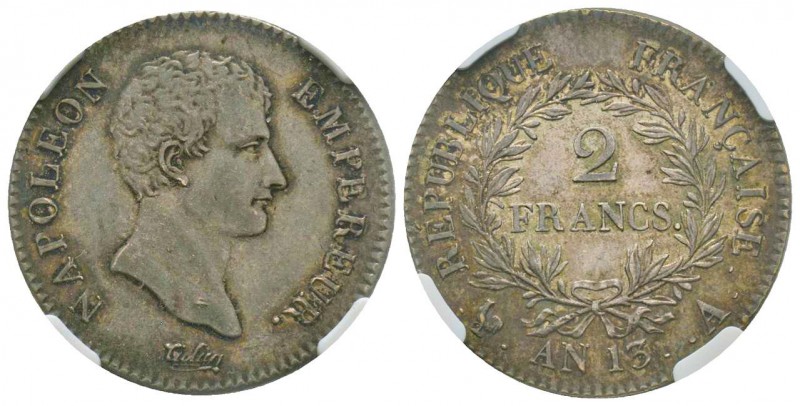 Premier Empire 1804-1814
2 Francs, Paris, AN 13 A, AG 10 g.
Ref : G.495
Conserva...