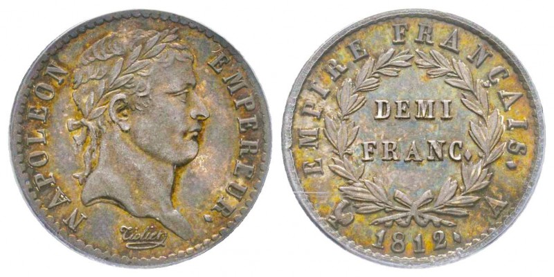 Premier Empire 1804-1814
Demi Franc, Paris, 1812 A, AG 2.5 g.
Ref : G.399
Conser...