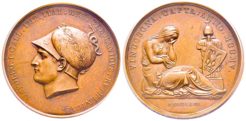 Premier Empire 1804-1814
Médaille, 1805, prise de Vienne, Milan, AE 42 g. 42 mm
...