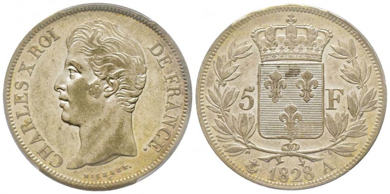 Charles X 1824-1830
5 Francs, Paris, 1828 A, AG 25 g.
Ref : G.644
Conservation :...