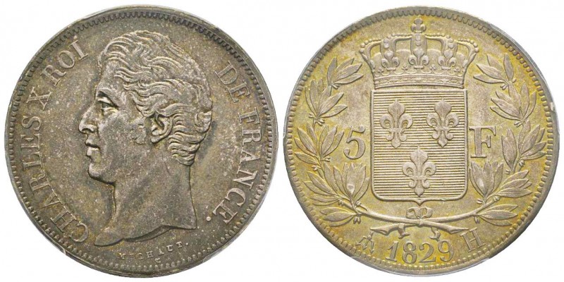 Charles X 1824-1830
5 Francs, La Rochelle, 1829 H, AG 25 g.
Ref : G.644
Conserva...