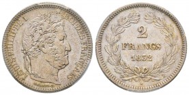 Louis Philippe 1830-1848
2 Francs, La Rochelle, 1832 H, AG 10 g.
Ref : G.520
Conservation : PCGS AU55