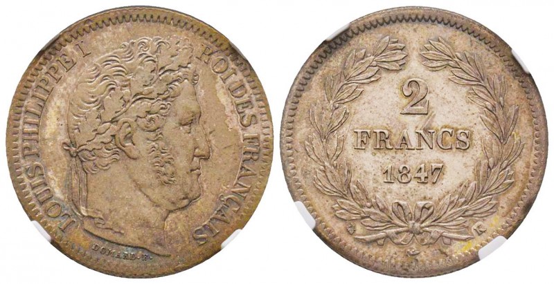 Louis Philippe 1830-1848
2 Francs, Bordeaux, 1847 K, AG 10 g.
Ref : G.520
Conser...