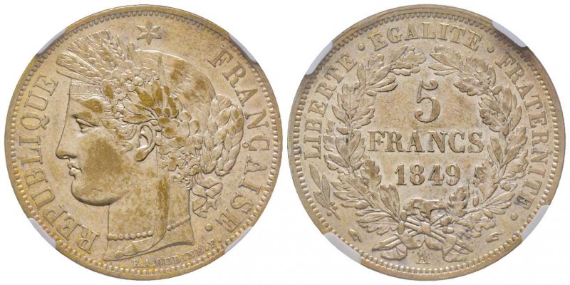 Deuxième République 1848-1852
5 Francs Cérès, Paris, 1849 A, différents: main/ma...