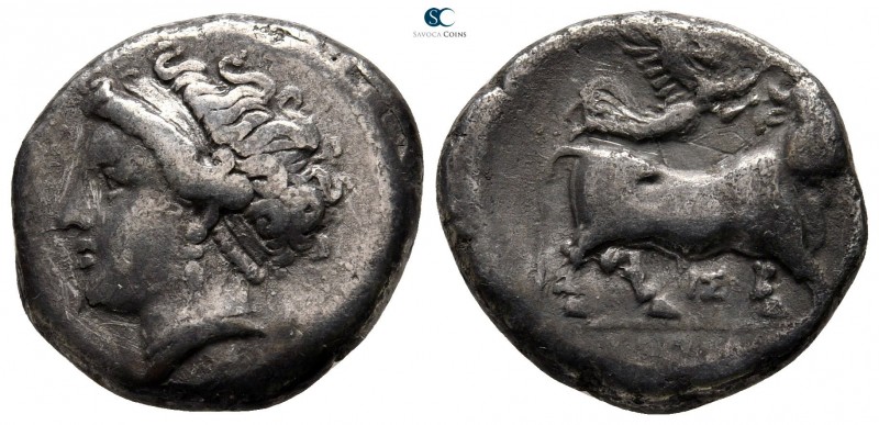 Campania. Neapolis circa 275-250 BC. 
Didrachm or Nomos AR

20 mm., 6,99 g.
...