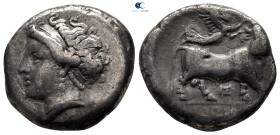 Campania. Neapolis circa 275-250 BC. Didrachm or Nomos AR