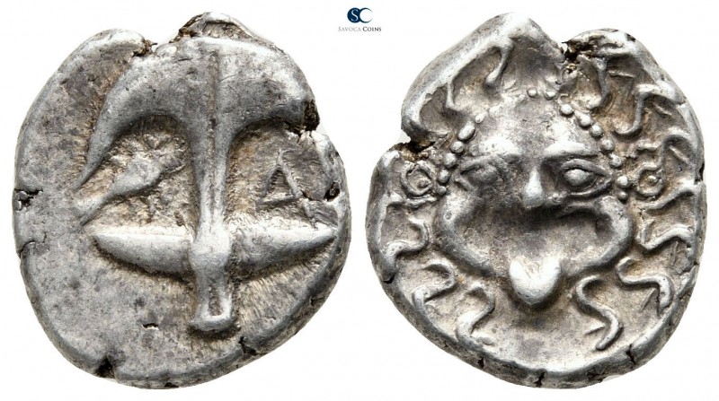Thrace. Apollonia Pontica circa 480-450 BC. 
Drachm AR

16 mm., 3,37 g.

Up...