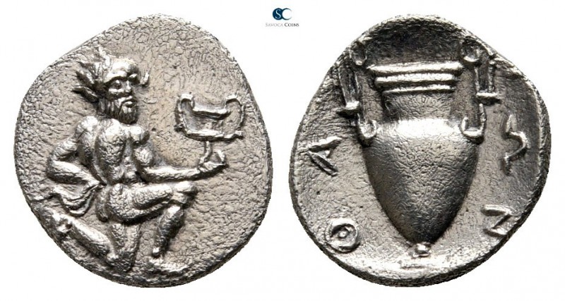 Islands off Thrace. Thasos 405-355 BC. 
Trihemiobol AR

12 mm., 0,85 g.

Sa...