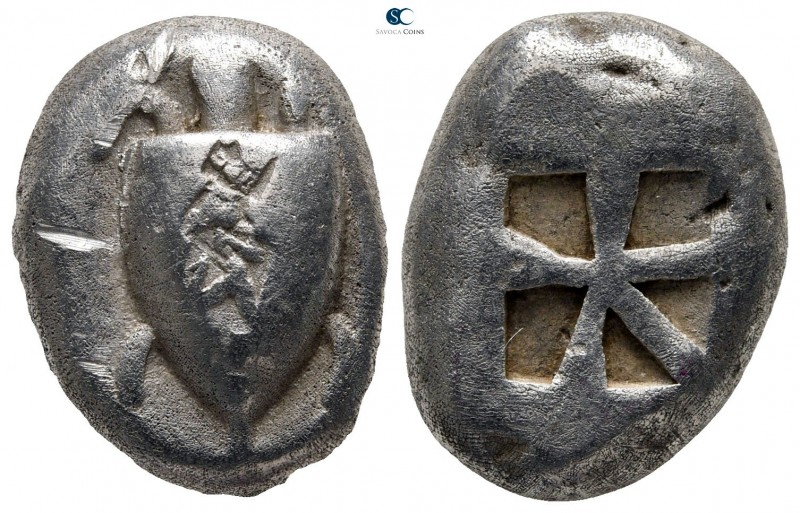 Islands off Attica. Aegina 525-475 BC. 
Stater AR

20 mm., 12,01 g.

Sea tu...