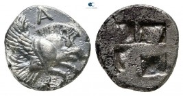 Ionia. Klazomenai  499-494 BC. Diobol AR