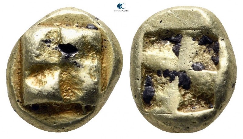 Ionia. Uncertain mint circa 625-600 BC. 
Fourrée Hekte

11 mm., 2,29 g.

Ra...