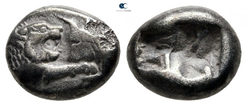 Kings of Lydia. Sardeis. Kroisos circa 560-546 BC. 
1/6 Stater AR

10 mm., 1,...