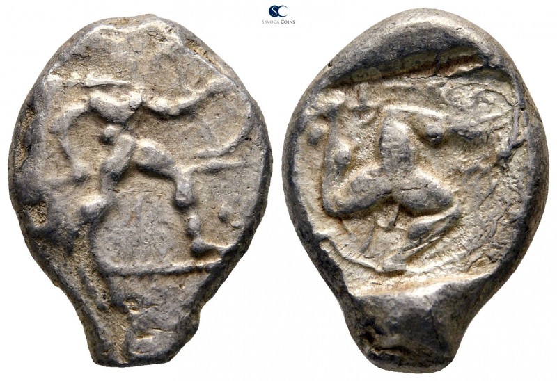 Pamphylia. Aspendos 465-430 BC. 
Stater AR

23 mm., 11,02 g.

Warrior advan...