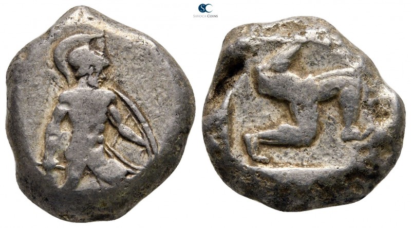 Pamphylia. Aspendos 465-430 BC. 
Stater AR

20 mm., 10,66 g.

Warrior advan...