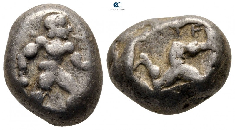 Pamphylia. Aspendos 465-430 BC. 
Stater AR

18 mm., 10,75 g.

Hoplite advan...
