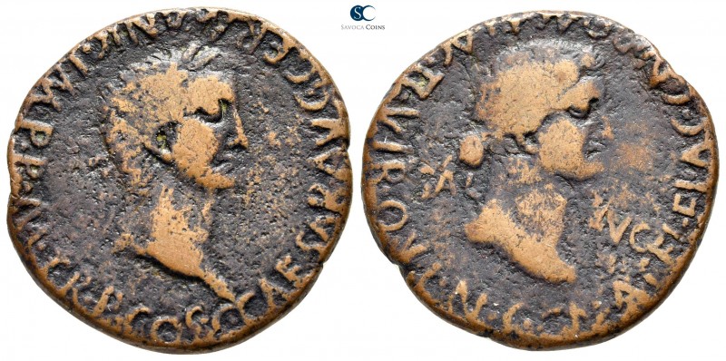 Hispania. Carthago Nova. Gaius (Caligula), with Caesonia AD 37-41. Cn. Atellius ...