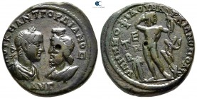 Moesia Inferior. Marcianopolis. Gordian III AD 238-244. Tullius Menophilus, legatus consularis. Struck AD 239-240. Pentassarion Æ