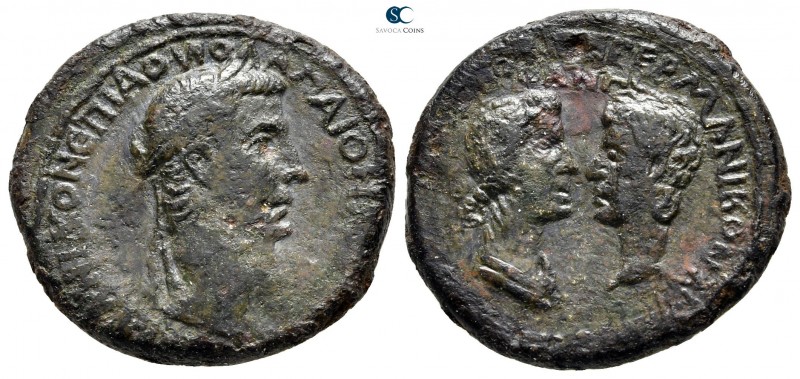 Ionia. Smyrna. Gaius (Caligula), with Germanicus and Agrippina Senior AD 37-41. ...