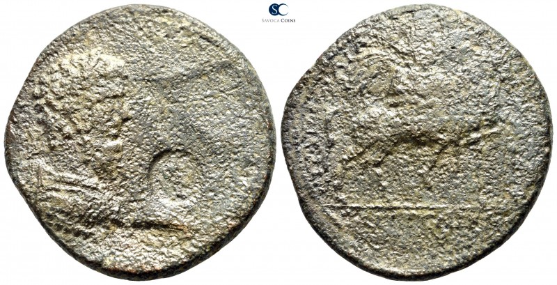 Caria. Stratonikeia. Septimius Severus with Geta AD 193-217. 
Bronze Æ

38 mm...