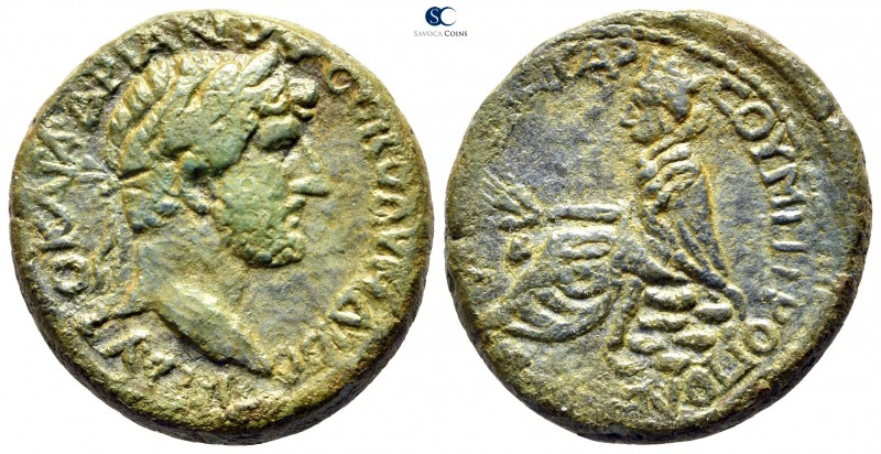 Cilicia. Tarsos. Hadrian AD 117-138. 
Bronze Æ

25 mm., 12,47 g.

ΑΥΤΟ ΚΑΙ ...