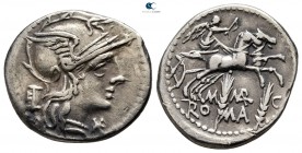 M. Marcius Mn. F 134 BC. Rome. Denarius AR