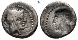 M. Cato 89 BC. Rome. Brockage Quinarius AR