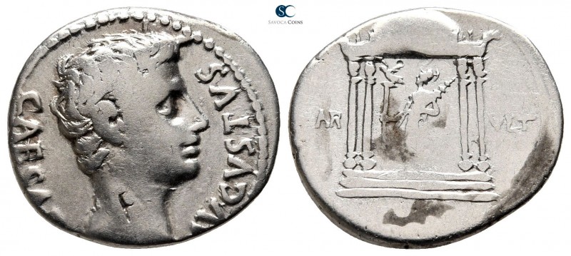 Augustus 27 BC-AD 14. Uncertain Spanish mint (Colonia Patricia?)
Denarius AR
...