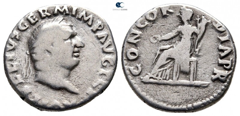 Vitellius AD 69. Rome
Denarius AR

17 mm., 3,07 g.

]A VIT|ELLIVS GERM IMP ...