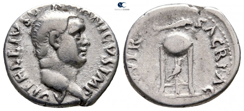 Vitellius AD 69. Rome
Denarius AR

18 mm., 3,22 g.

A VITELLIVS [GERMAN]ICV...
