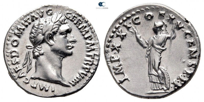 Domitian AD 81-96. Rome
Denarius AR

19 mm., 3,60 g.

IMP CAES DOMIT AVG GE...