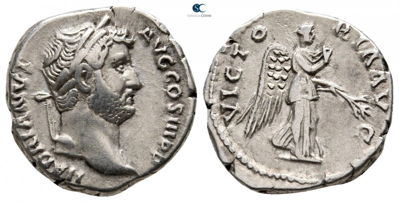 Hadrian AD 117-138. Rome
Denarius AR

17 mm., 3,49 g.

HADRIANVS AVG COS II...