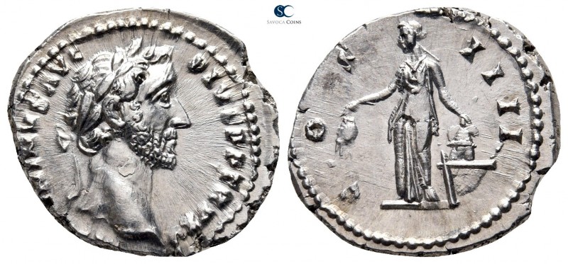 Antoninus Pius AD 138-161. Rome
Denarius AR

20 mm., 3,34 g.

ANTONINVS AVG...
