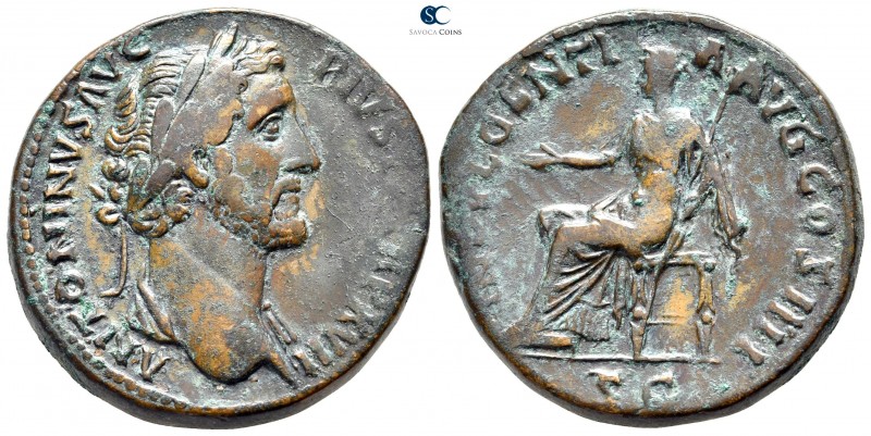 Antoninus Pius AD 138-161. Rome
Sestertius Æ

32 mm., 27,79 g.

ANTONINVS A...