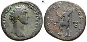 Marcus Aurelius as Caesar AD 139-161. Struck under Antoninus Pius, AD 151/2. Rome. Sestertius Æ