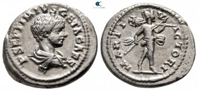 Geta as Caesar AD 198-209. Struck under Septimius Severus and Caracalla, circa AD 202/3. Laodicea ad Mare. Denarius AR