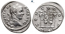 Elagabalus AD 218-222. Possibly Antioch. Denarius AR