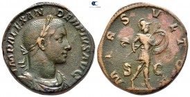 Severus Alexander AD 222-235. 15th emission, struck AD 232. Rome. Sestertius Æ