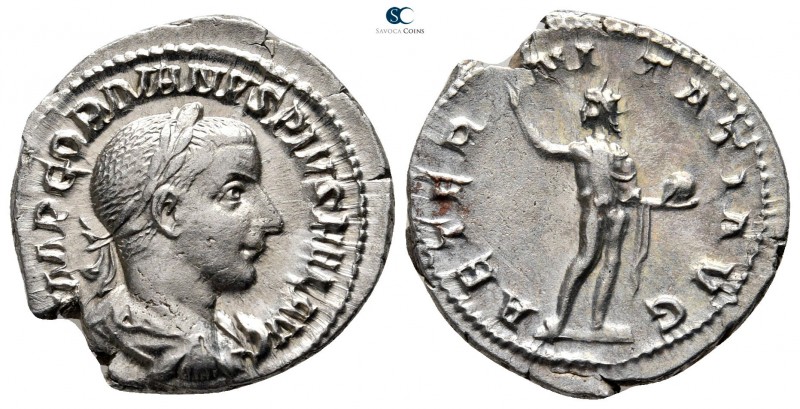 Gordian III AD 238-244. Rome
Denarius AR

21 mm., 3,04 g.

IMP GORDIANVS PI...