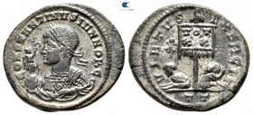 Constantinus II, as Caesar AD 317-337. Struck AD 319-320. Ticinum. Follis Æ