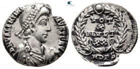 Valentinian II AD 375-392. Mediolanum. Siliqua AR