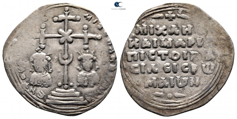 Michael VII Ducas, with Maria AD 1071-1078. Constantinople
Miliaresion AR

23...