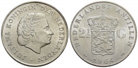ANTILLE OLANDESI - Juliana (1948-1980) - 2,5 Gulden - 1964 - AG Kr. 7 - FDC