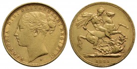 AUSTRALIA - Vittoria (1837-1901) - Sterlina - 1881 S - San Giorgio - AU Kr. 7 - BB+