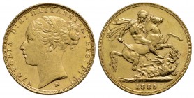 AUSTRALIA - Vittoria (1837-1901) - Sterlina - 1885 M - San Giorgio - AU Kr. 7 - BB+/qSPL