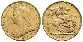 AUSTRALIA - Vittoria (1837-1901) - Sterlina - 1901 M - Velata - AU Kr. 13 Segnetto - qFDC