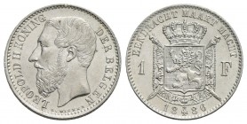 BELGIO - Leopoldo II (1865-1909) - Franco - 1886 - AG Kr. 29.1 - qFDC