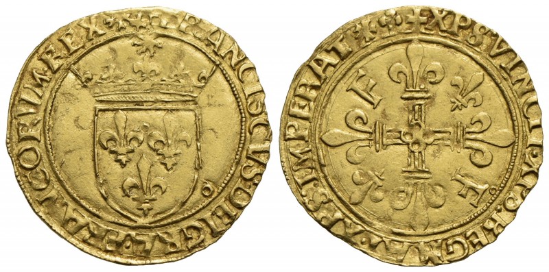 FRANCIA - Francesco I (1515-1547) - Scudo d'oro del Sole - (AU g. 3,44) R Fr. 34...