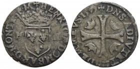 FRANCIA - Enrico IV (1589-1610) - Quarto di scudo - 1599 - (AG g. 2,08) R - qBB