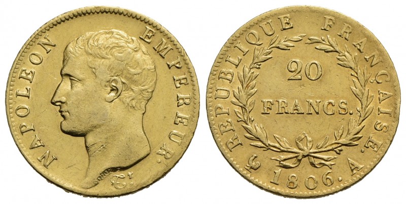 FRANCIA - Napoleone I, Imperatore (1804-1814) - 20 Franchi - 1806 A - AU Kr. 674...