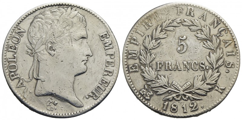FRANCIA - Napoleone I, Imperatore (1804-1814) - 5 Franchi - 1812 K - AG Kr. 694....